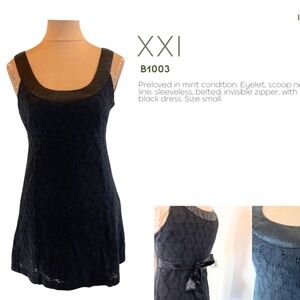 XXI Cute Black Eyelet Dress (B1003)